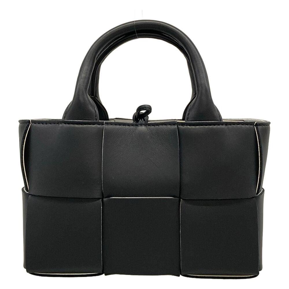 Bottega Veneta Candy Alco Tote Bag Black White Gray